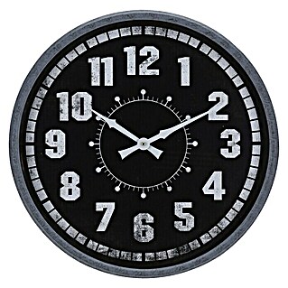 Reloj de pared redondo Home (Negro, Diámetro: 51 cm)
