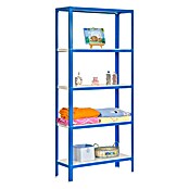 Simonrack Simonhome Metallregal (L x B x H: 30 x 80 x 180 cm, Traglast: 150 kg/Boden, Anzahl Böden: 5 Stk., Blau)