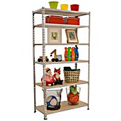 Simonrack Simonclick Metallregal (L x B x H: 40 x 100 x 250 cm, Traglast: 150 kg/Boden, Anzahl Böden: 6 Stk., Silber)