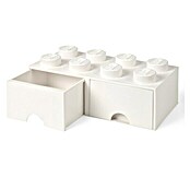 Lego Schubladenbox Brick (L x B x H: 50 x 25 x 18 cm, Weiß, Anzahl Schubladen: 2 Schubladen)