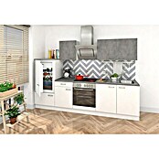 Respekta Composición de cocina (Ancho: 270 cm, Con dispositivos eléctricos, Blanco)
