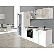Respekta Composición de cocina (Ancho: 300 cm, Con dispositivos eléctricos, Blanco)