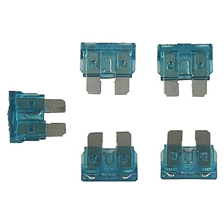 Cartrend Flachstecksicherungen GN (Stromstärke: 15 A, Blau)