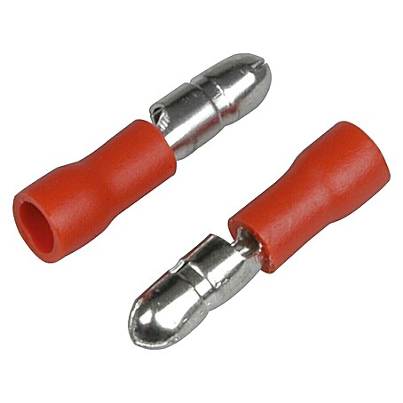 Cartrend Rundstecker (20 Stk., Querschnitt: 0,25 mm² - 1,5 mm², Rot)