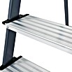 Krause Stufenstehleiter (Arbeitshöhe: 3,7 m, 8 Stufen, Aluminium)
