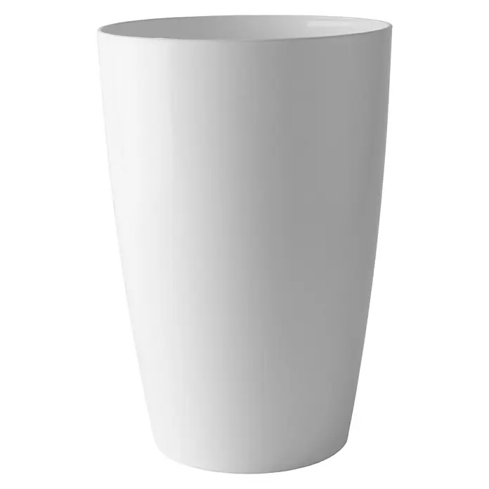 Artevasi Pflanzsäule rund Santorini - Außenmaß (Ø x H): 31,8 x 65 cm, Kunststoff, Weiß - Elegante, hochglanzweiße Vase für stilvolle Blumenarrangements oder als schlichte Dekoration.