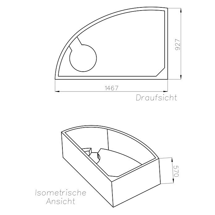 Ottofond Wannenträger Sansibar BPassend für: Badewanne Sansibar B 150 x 97 cm Unknown