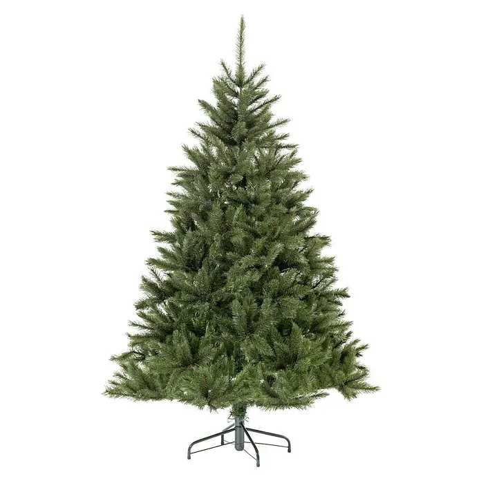 Künstlicher Weihnachtsbaum Bristlecone - Höhe: 185 cm, Grün - Künstlicher Weihnachtsbaum mit grünen Nadeln und einem stabilen Metallständer, ideal für festliche Dekorationen.