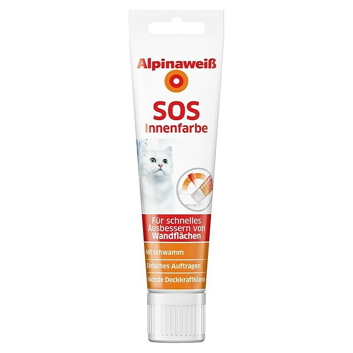 Alpina Alpinaweiß Wandfarbe SOS Tube (Weiß, 100 ml, Matt)