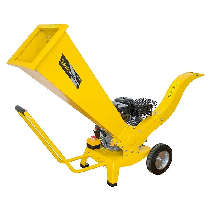 Garland Biotrituradora de gasolina 780 QG-V17 - Grosor de rama máx.: 6 cm, 4,3 kW, Cilindrada: 212 cm³ - Astilladora amarilla Garland Chipper 750 QG para residuos de jardín con una gran tolva, robusta y eficiente para uso doméstico.