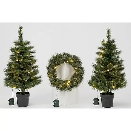 Künstlicher Weihnachtsbaum Set mit Kranz