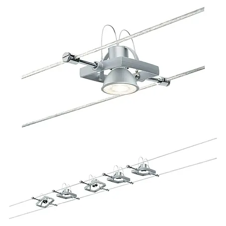 Paulmann  Sistema de sujeción para lámparas LED con cables tensados Set Mac II