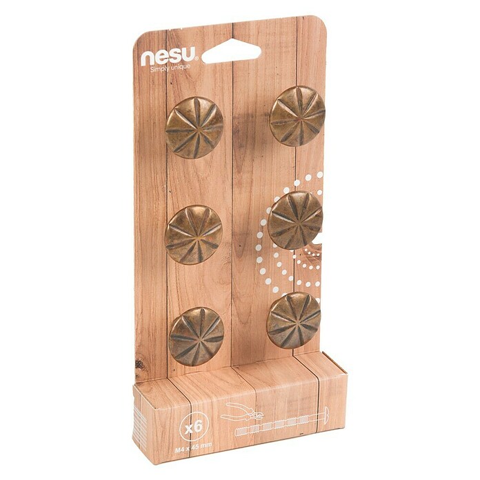 Nesu Pomo para muebles 2600C 6 uds. (Ø x Al: 31 x 21 mm, Acero)
