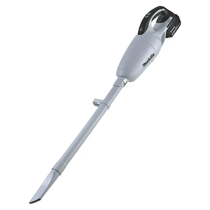Makita LXT 18V Akku-Staubsauger DCL181FZW - 18 V, Ohne Akku - Abbildung eines Makita Akku-Staubsaugers, der sich ideal für die schnelle Reinigung eignet. Das Gerät ist leicht und einfach zu bedienen.