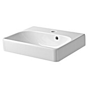 Geberit Smyle Square Waschtisch Square (60 x 48 cm, Ohne Spezialglasur, Hahnloch: Mitte, Mit Überlauf, Weiß) | BAUHAUS