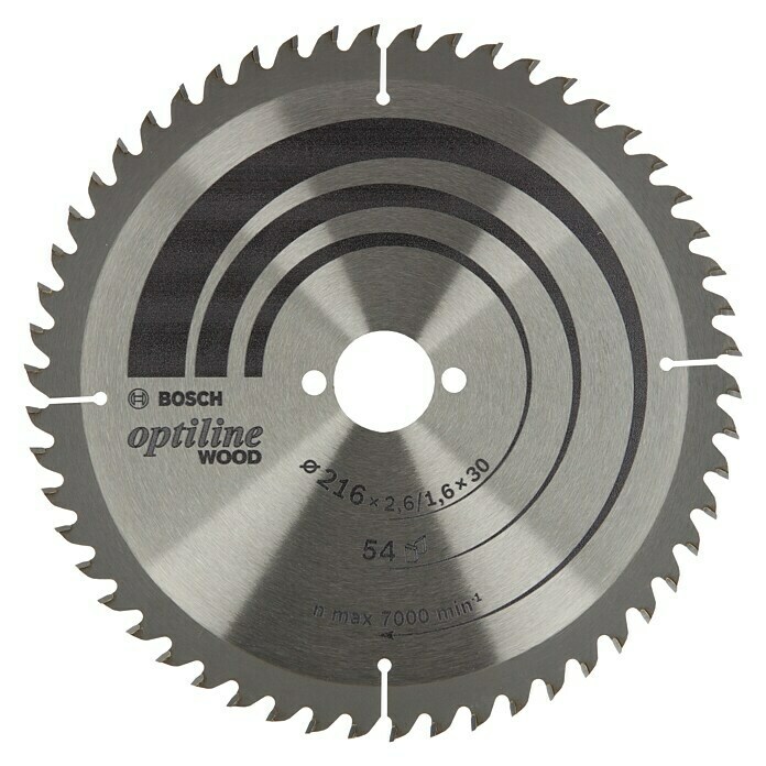 Bosch Kreissägeblatt (Durchmesser: 216 mm, Bohrung: 30 mm, Anzahl Zähne: 54 Zähne)