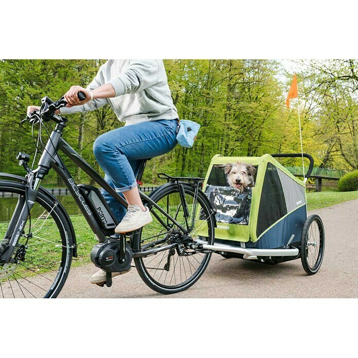 Croozer Hundeanhänger Dog JokkeTraglast: 45 kg, Farbe: Grasshopper green Mood Shot