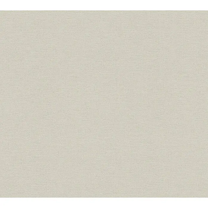 A.S. Création Ethnic Origin Vliestapete I - Dunkelbeige, Uni, 10,05 x 0,53 m - Nahaufnahme einer strukturierten, cremefarbenen Tapete mit dezenter Textur für ein elegantes Wanddesign.