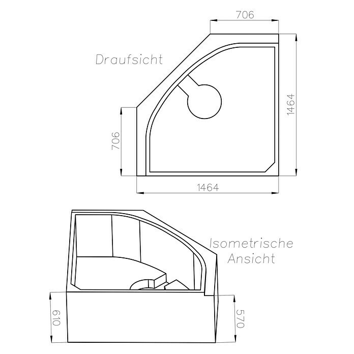 Ottofond Badewannenträger LargoPassend für: Eckbadewanne Largo 140 x 140 cm Unknown