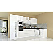 Respekta Premium Cocina esquinera (345 x 172 cm, Con dispositivos eléctricos, Blanco de alto brillo)