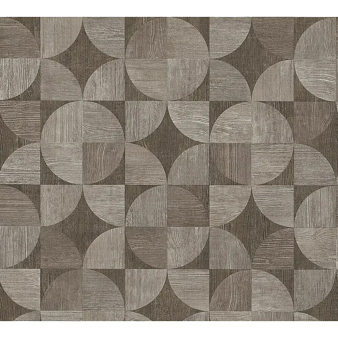 A.S. Création Metropolitan Stories Vliestapete Holzdesign - Grau/Braun, Holzoptik, 10,05 x 0,53 m - Strukturierte Tapete mit geometrischen Formen in Holzoptik. Eine stilvolle Wandbekleidung für moderne Räume.