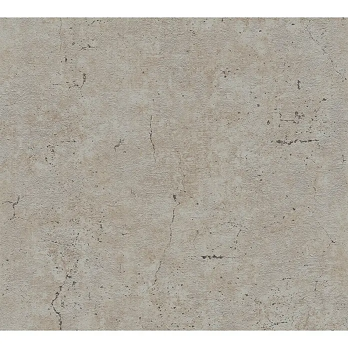 A.S. Création Metropolitan Stories Vliestapete Betonoptik - Taupe, Betonoptik, 10,05 x 0,53 m - Graue Betonstruktur mit Rissen und subtilen Farbvariationen, die eine robuste und industrielle Ästhetik vermittelt.