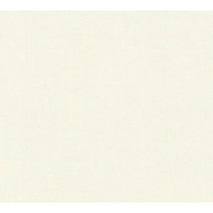 A.S. Création Metropolitan Stories Vliestapete Textil-Optik - Hellbeige, Uni, 10,05 x 0,53 m - Nahaufnahme eines beigefarbenen Stoffes mit einer feinen, texturierten Oberfläche, die eine elegante und dezente Ästhetik verleiht.