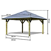 Karibu Pavillon Kirn (L x B: 359 x 359 cm, Anthrazit)