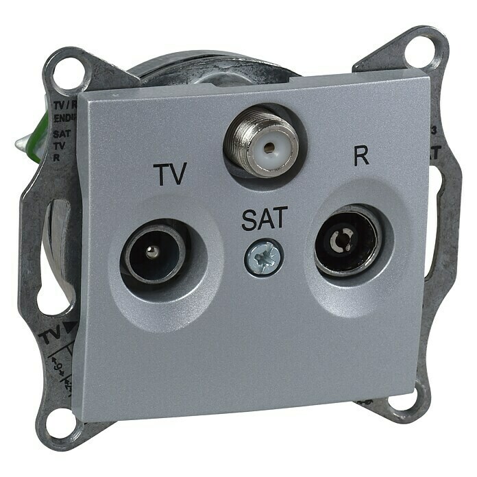 Schneider Electric Sedna Toma TV/SAT (Aluminio, Plástico, | BAUHAUS