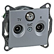 Schneider Electric Sedna Toma TV/SAT (Aluminio, Plástico, Empotrado)
