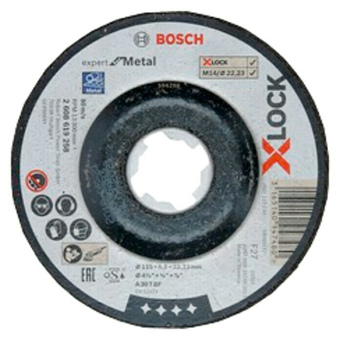 Bosch Professional X-Lock Disco de corte Expert for Metal (Diámetro disco: 115 mm, Espesor disco: 6 mm, Específico para: Metal)