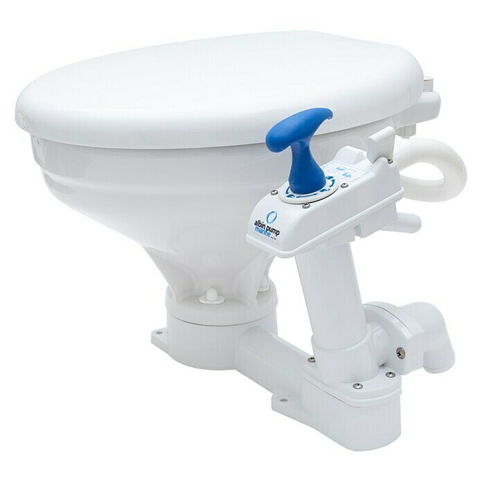 Albin Pump Bordtoilette manuell Comfort (L x B x H: 46 x 47 x 33,5 cm, Spülsystem: Manuelle Wasserspülung, Weiß)