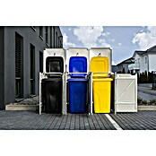 Hide Mülltonnenbox (80,7 x 209,1 x 115,2 cm, Passend für: 3 Mülltonnen 180 - 240 l, Kunststoff, Grau)