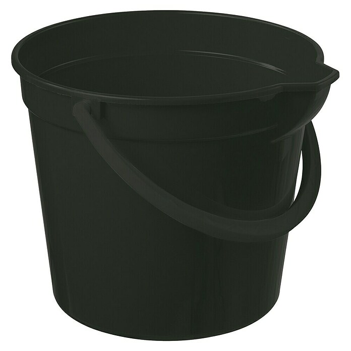Sunware Eimer Basic (Fassungsvermögen: 12 l, Schwarz, Kunststoff)