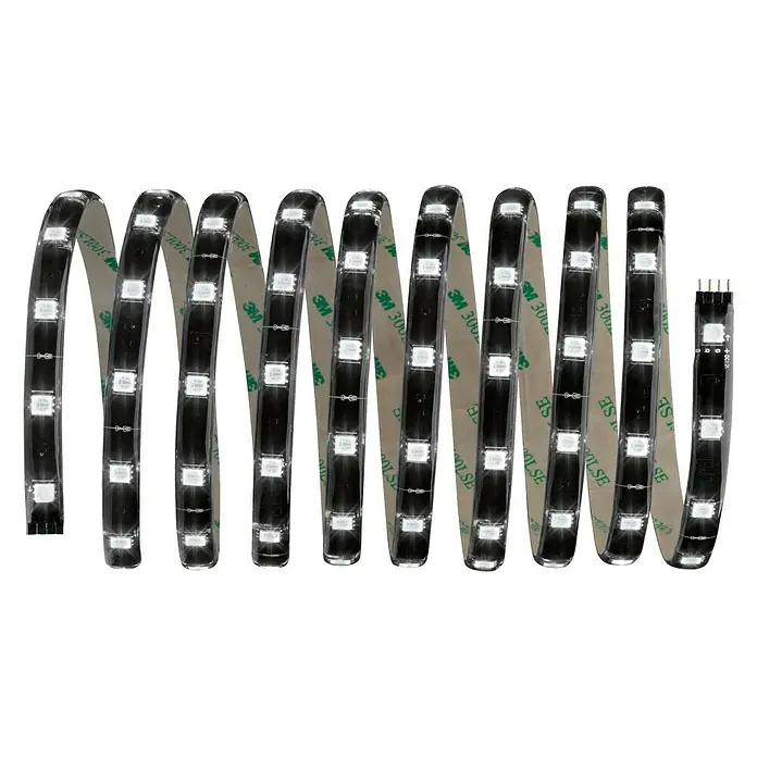 Paulmann Tira LED YourLED Kit RGB - Largo: 3 m, Color de luz: RGB, 18,8 W, 550 lm - Tira de luz LED flexible con respaldo autoadhesivo para una fácil instalación. Ideal para iluminación ambiental.