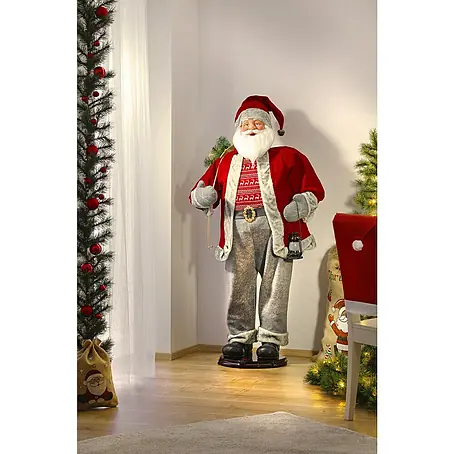 Weihnachtsmann Singend und Tanzend