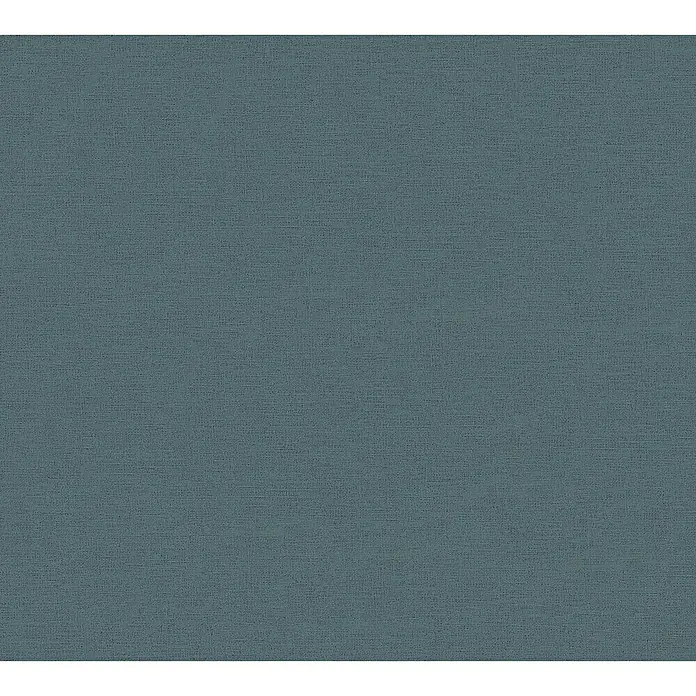 A.S. Création Ethnic Origin Vliestapete - Dunkelblau, Uni, 10,05 x 0,53 m - Nahaufnahme eines fein gewebten, blaugrauen Stoffes. Die Textur verleiht dem Material eine subtile Tiefe und visuelle Interesse.
