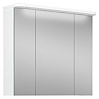 Riva LED-Spiegelschrank Toto (B x H: 81 x 72,2 cm, Holz, Weiß)