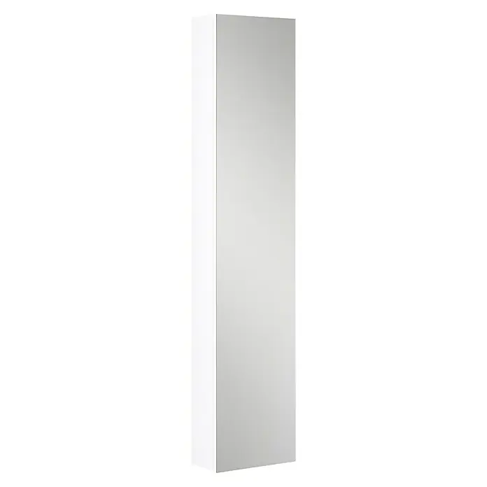 Camargue Spiegel-Hochschrank Orion - 31 x 16,5 x 147 cm, Weiß - Weißer Spiegelschrank für das Badezimmer. Der schlichte Schrank bietet praktischen Stauraum und passt zu jeder Badezimmereinrichtung.
