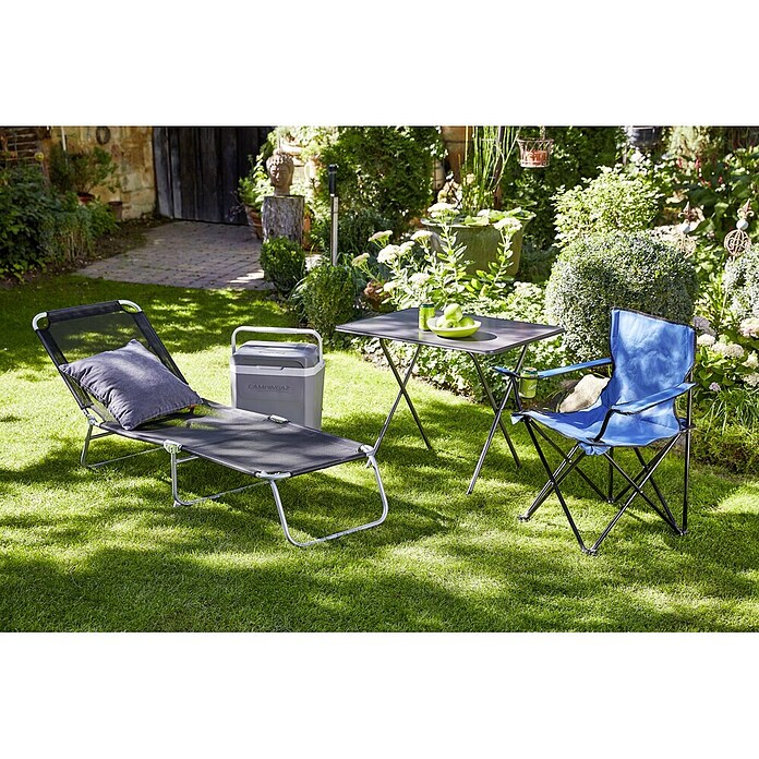 MFG Campingtisch (L x B x H: 80 x 60 x 63 cm, Sevelit, Eisengrau, Klappbar)