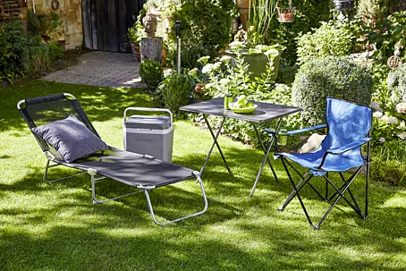 MFG Campingtisch - L x B x H: 80 x 60 x 63 cm, Stahl, Sevelit, Eisengrau,  Klappbar online kaufen bei BAUHAUS