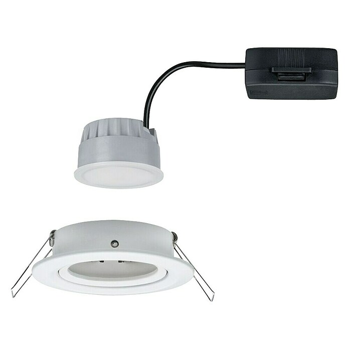 Paulmann LED-Einbauleuchte (6,5 W, Weiß, Durchmesser: 8,4 cm)
