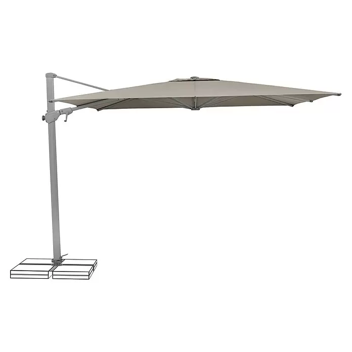 Suncomfort Ampelschirm VarioflexLight Taupe, Bespannungsmaß (L x B): 300 x 300 cm