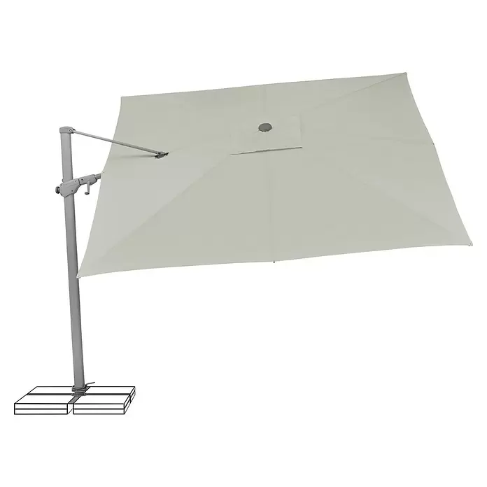 Suncomfort Ampelschirm VarioflexHellgrau, Bespannungsmaß (L x B): 300 x 300 cm