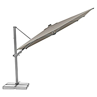 Suncomfort Ampelschirm Varioflex Solar (Light Taupe, Bespannungsmaß (L x B): 300 x 300 cm)