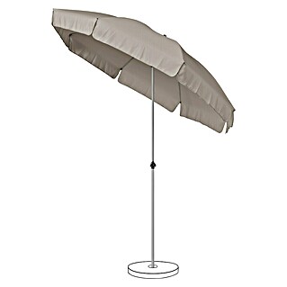 Suncomfort Sombrilla Siesta (Taupe, Diámetro de cobertura: 200 cm)