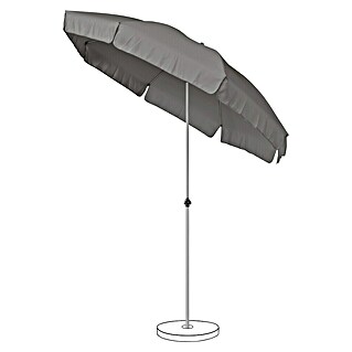 Suncomfort Sombrilla Siesta (Gris piedra, Diámetro de cobertura: 200 cm)