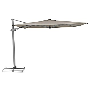 Suncomfort Ampelschirm Varioflex Solar (Light Taupe, Bespannungsmaß (L x B): 300 x 300 cm)