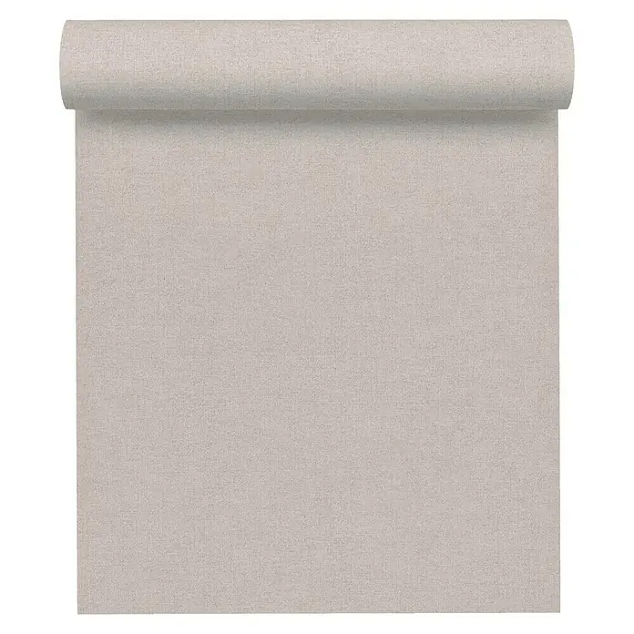 A.S. Création Paradise Garden Vliestapete - Hellbraun, Uni, 10,05 x 0,53 m - Ein Rolle schlichte Leinwandtapete in einem neutralen Farbton, perfekt für eine minimalistische Raumgestaltung.
