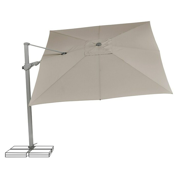 Suncomfort Ampelschirm Varioflex (Light Taupe, Bespannungsmaß (L x B): 330 x 270 cm) | BAUHAUS